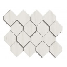 мозаика Atlas Concorde Marvel Stone Bianco Dol. Mosaico Esagono 3D 28.2x35.3 см, толщина 10 мм