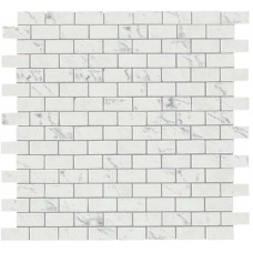 мозаика Atlas Concorde Marvel Stone Carrara P. Mosaico Lapp. Burattato 29.8x29.8 см, толщина 10 мм