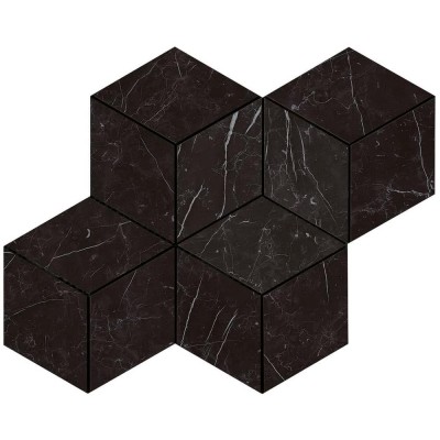 Atlas Concorde Marvel Stone Nero Marquina Mosaico Esag. Lapp.