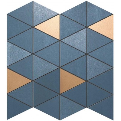 Atlas Concorde Mek Blue Mosaico Diamond Gold Wall