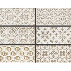 мозаика Impronta Square Bianco Formelle Oro Decoro 12.5x25 см, толщина 10.5 мм