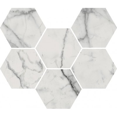 Italon Charme Evo Statuario Mosaico Hexagon