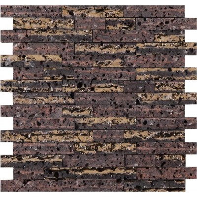 LAntic Colonial Mosaics Elite Lava Stone Brick Gold