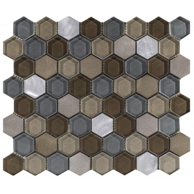 LAntic Colonial Mosaics Fusion Hexagon Caramel Mix