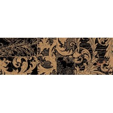 Декоративная плитка Versace Marble Fascia Patchwork Nero 19.5x58.5 см, толщина 10.5 мм