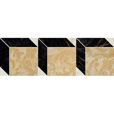 Versace Marble Mos Decorato Cube Nero Oro Bianco